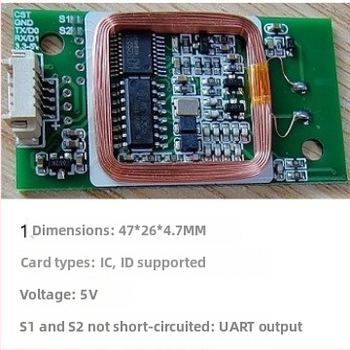 830T UART-5V IC/ID čítač kariet modul s rozhraním Wiegand