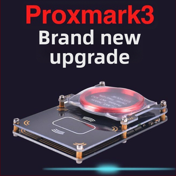 PM3 Proxmark3: безконтактно четене на карти и шифриран дубликатор за достъп с NFC RDv2; поддържа IC и ISD карти; обхват на сензора 3–7 cm; честота 12,56 MHz; капацитет за съхранение 512