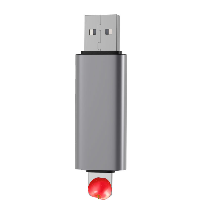 WG-520 USB 2.0 OTG čítačka kariet – SD/TF pamäťové karty, Lightning/USB rozhranie, hliníková zliatina, kompatibilné s Apple zariadeniami