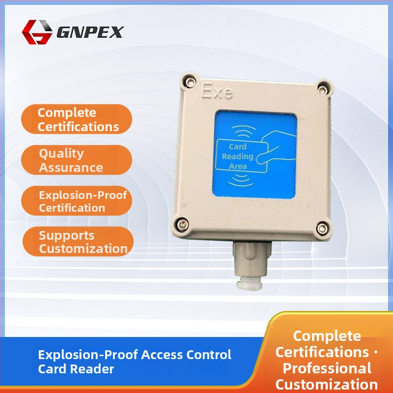 Eksplozijai atsparus kontaktinis kortelių skaitytuvas, modelis ExdIIBT6Gb, jutiklio atstumas 100, skaitymo laikas 10, veikimo dažnis 1000