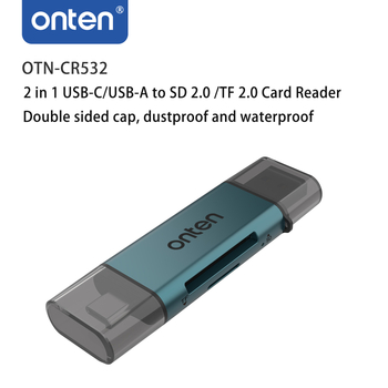 Oten Cr532 USB 2.0 SD/TF All-in-One čitač kartica s OTG podrškom USB-C i USB-A — OEM tiskanje logotipa