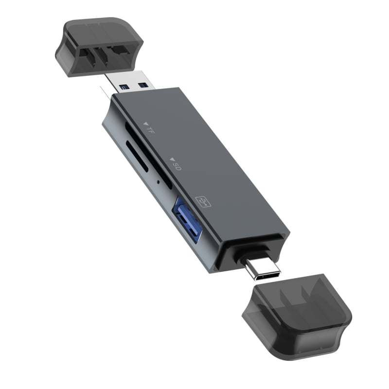 USB 3.0 čitač kartica SDHC/TF – vanjsko aluminijsko kućište, OTG, za Android telefone i računala (Model Ltc0069)