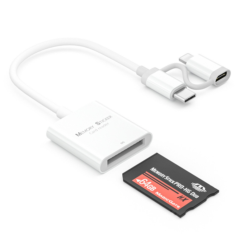 MS memorijska kartica All-In-One čitač za OTG Type-C uređaje – USB 2.0, podržava MS Pro i druge kartice, vanjska instalacija, model p01