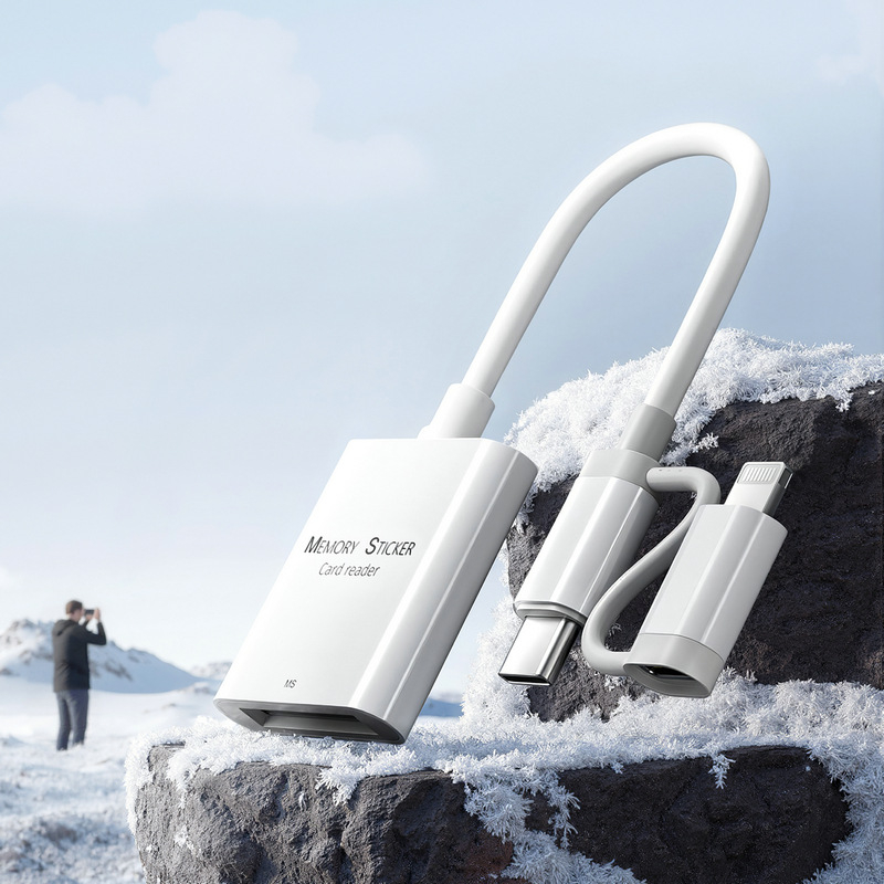 MS memorijska kartica All-In-One čitač za OTG Type-C uređaje – USB 2.0, podržava MS Pro i druge kartice, vanjska instalacija, model p01