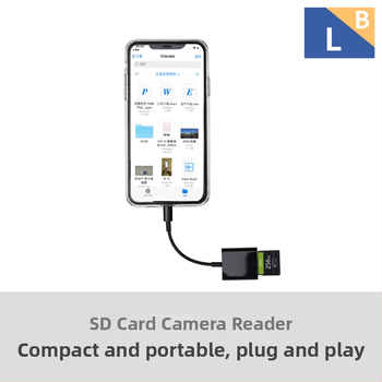 OTG čítačka SD kariet pre iPhone a iPad s Lightning konektorom, podpora SD/SDHC, kompatibilné s iOS