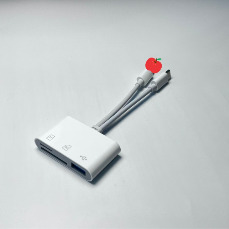 Čitač kartica – 2-u-1 Type-C i Lightning, podrška SD/TF/USB, vanjska instalacija, kompatibilan s iOS, 16 g