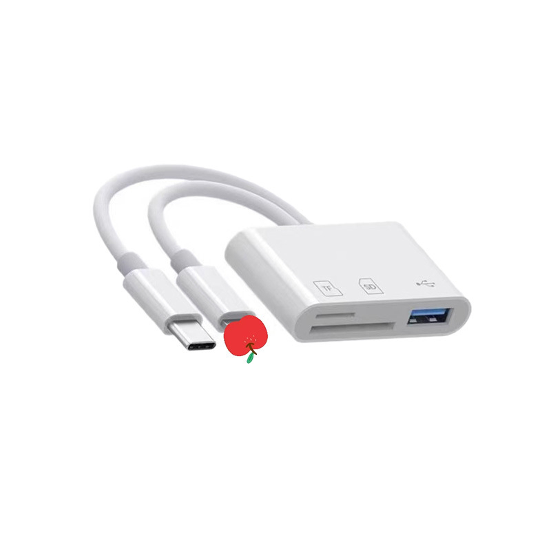 Čitač kartica – 2-u-1 Type-C i Lightning, podrška SD/TF/USB, vanjska instalacija, kompatibilan s iOS, 16 g