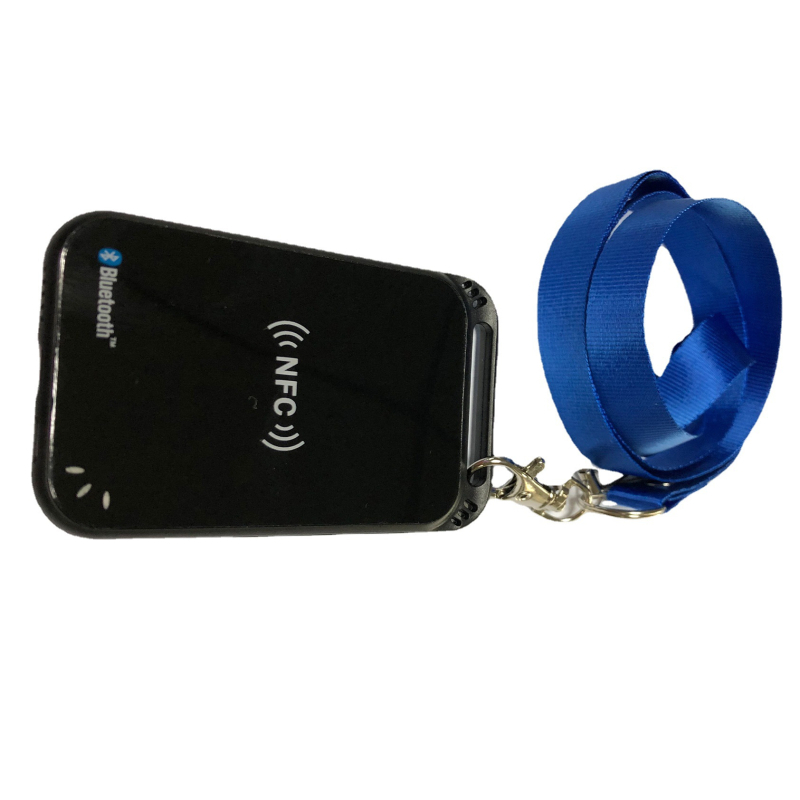 DK309 Bluetooth NFC четец за безконтактни карти; подходящ за карти с висока честота; обхват на засичане 0–6; работна честота 13560; време за прочитане на карта 0,2 сек.