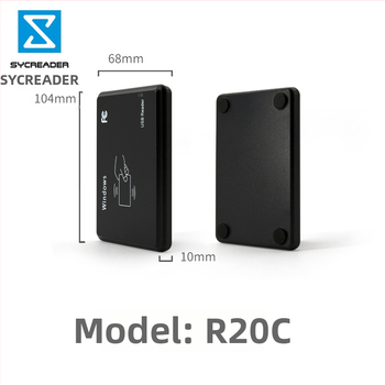 Bekontaktis RFID kortelių skaitytuvas R20C — 13,56 MHz, MF S50/S70, 14443A, nuskaitymo atstumas 0–80 mm, 4K atmintis, prieigos kontrolė