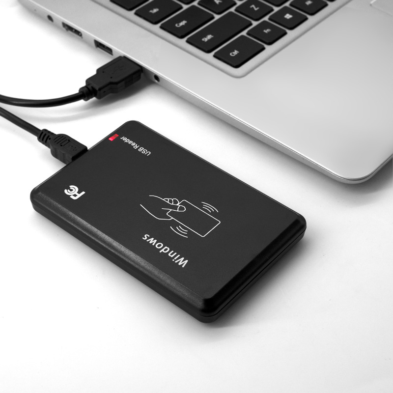 Безконтактен RFID четец за карти — модел R20C, 13,56 MHz, MF S50/S70 и 14443A, четене до 80 мм, 4K памет, контрол на достъп