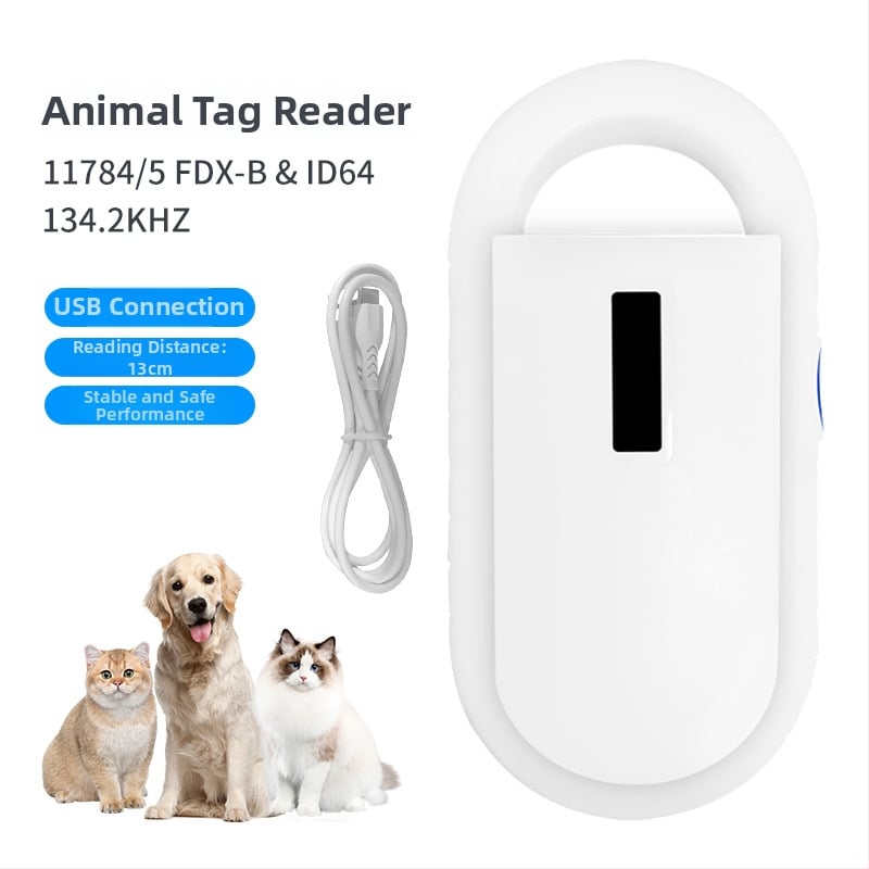 Rankinis gyvūnų identifikavimo kortelių skaitytuvas, modelis 160, bekontaktis kortų skaitymas (11784/5 FDX-B & ID64, jutiklio atstumas: 5, darbinė dažnis: 125/134.2 kHz)