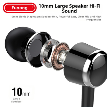 Vernon R68 căști in-ear cu fir Type-C, difuzor dinamic, sensibilitate 105 dB, compatibile iOS