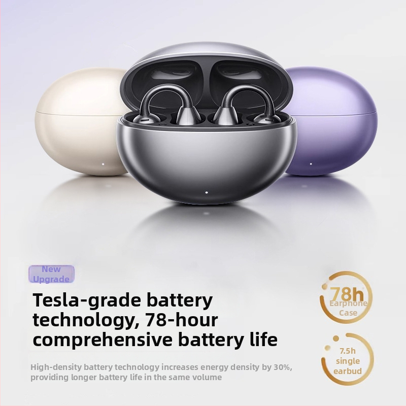 Slúchadlá s kostnou vodivosťou, clip-on Bluetooth, bezdrôtové pre šport, dosah 15 m, Bluetooth 5.4, viac ako 8 hodín výdrže batérie, vodeodolné