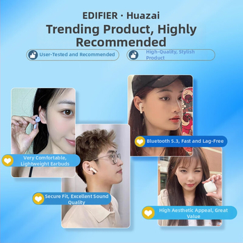 Edifier Flower Re-Zero Air true wireless Bluetooth in-ear slúchadlá, dosah 20 m, Bluetooth 4.0, výdrž >8 h