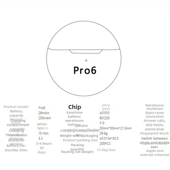 Belaidės Bluetooth ausinės, sportinio stiliaus (Bluetooth 5.3, 10 m nuotolis, In-ear stereo, dviejų pusių, iki 4 valandų baterijos)