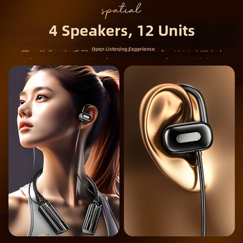 Ασύρματα ακουστικά Bluetooth τύπου λαιμού, ανοιχτός σχεδιασμός, μαγνητικά, εξουδετέρωση θορύβου, Bluetooth 6.0