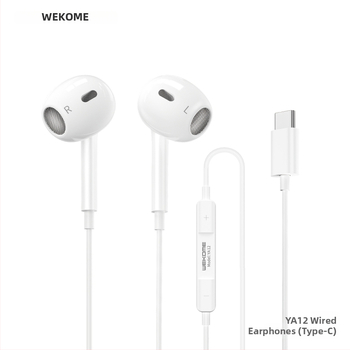 WEKOME in-ear žične slušalice s mikrofonom, 32 Ω, kabel 1,2 m, silikon kabel