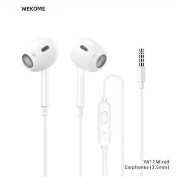 WEKOME in-ear žične slušalice s mikrofonom, 32 Ω, kabel 1,2 m, silikon kabel