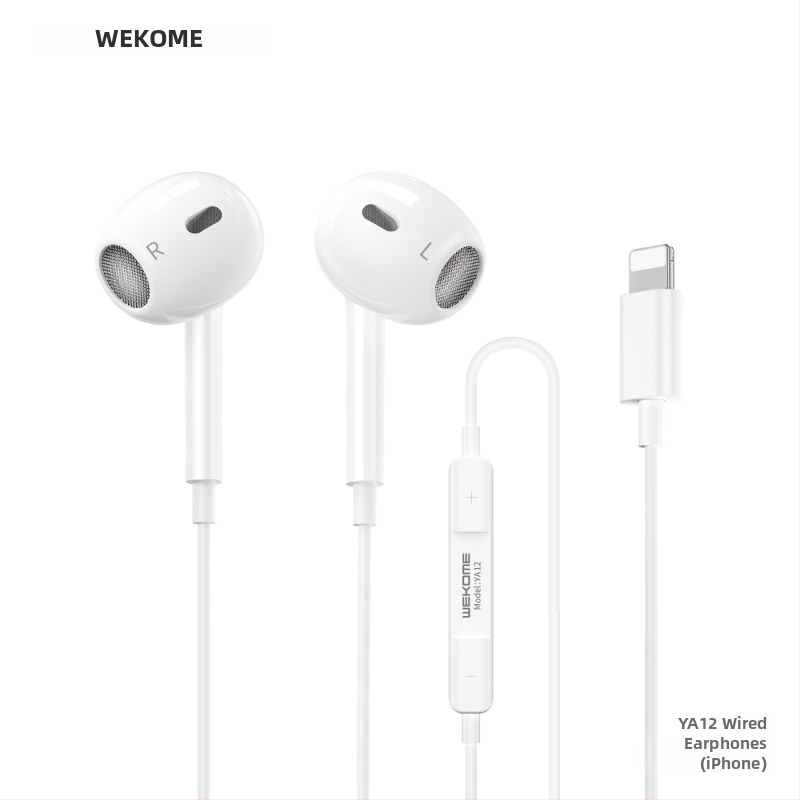 WEKOME in-ear žične slušalice s mikrofonom, 32 Ω, kabel 1,2 m, silikon kabel