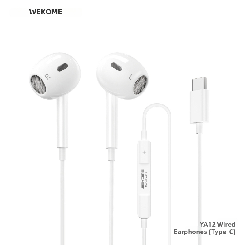 WEKOME in-ear žične slušalice s mikrofonom, 32 Ω, kabel 1,2 m, silikon kabel