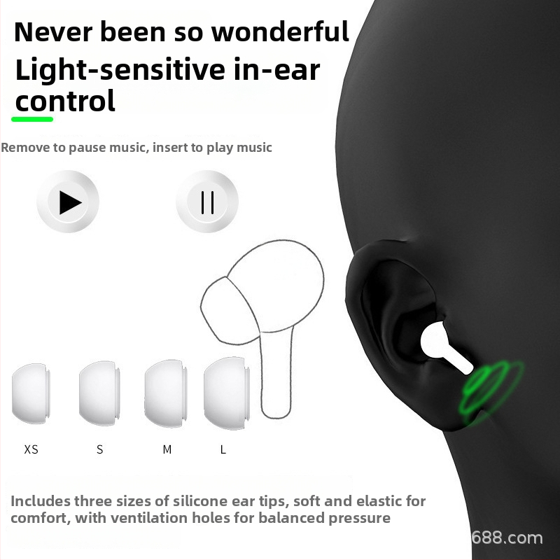 Good connection Bluetooth in-ear slušalice s redukcijom buke, trajanje baterije 4–8 sati, IPX7 vodootpornost, bežično punjenje, Bluetooth 5.4