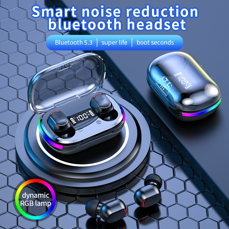 TWS Bluetooth slušalice s digitalnim zaslonom, redukcija buke, Bluetooth 5.4, domet 10 m, trajanje baterije više od 8 sati