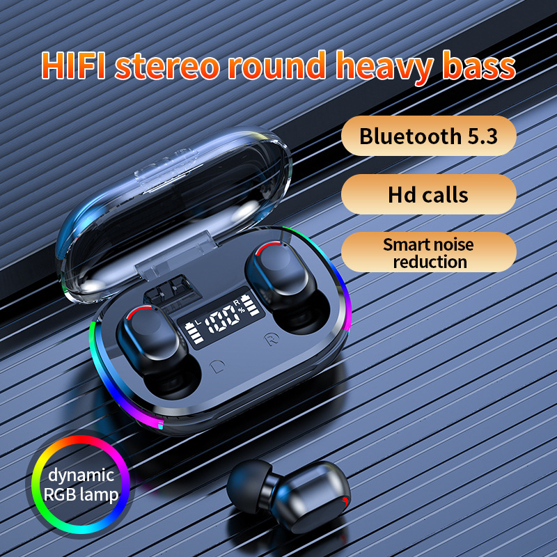 TWS Bluetooth slušalice s digitalnim zaslonom, redukcija buke, Bluetooth 5.4, domet 10 m, trajanje baterije više od 8 sati