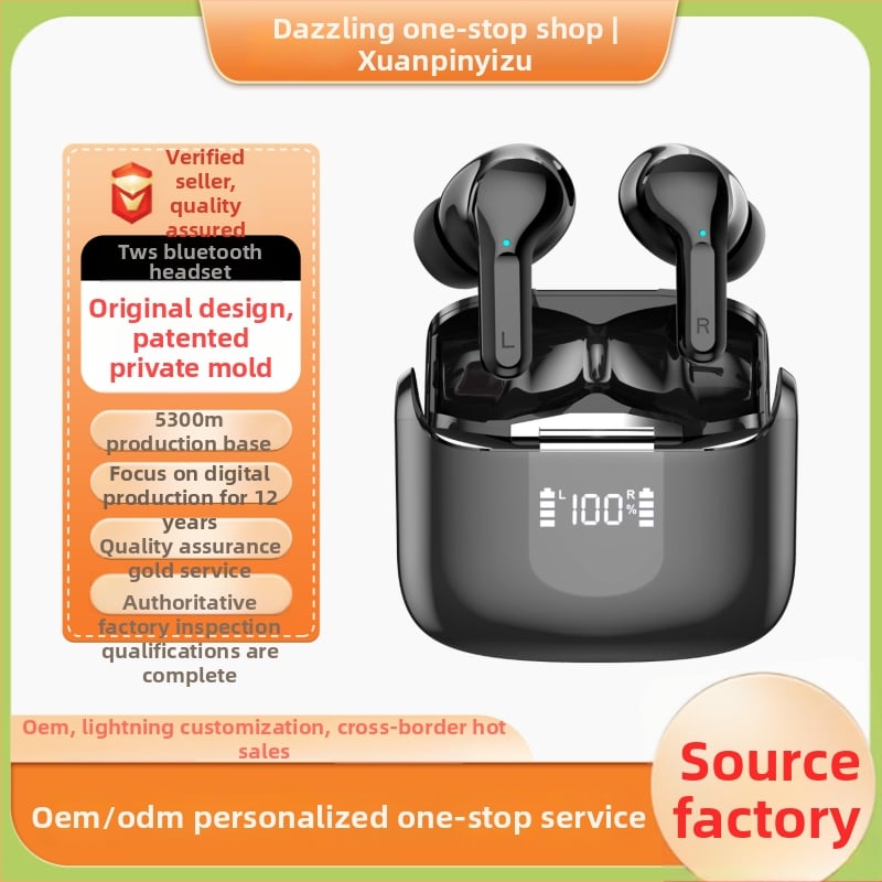 TWS Bluetooth slušalice (Bluetooth 5.4, domet 15 m, redukcija buke, trajanje baterije >8 sati, stereo)