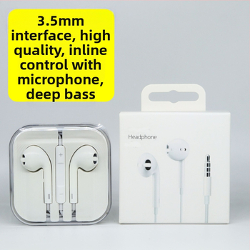 Căști in-ear, cu fir, cu mufa de 3,5 mm, microfon încorporat și telecomandă, compatibile cu iOS