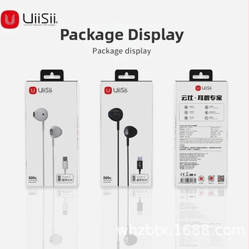 Căști in-ear cu cablu Type-C, cip digital, difuzor cu bobină în mișcare, sensibilitate 102 dB, cablu 1,2 m