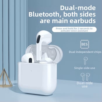 Prave bežične slušalice s polu-uho dizajnom, Bluetooth 5.3, domet 10 m, stereo zvuk, baterija do 4 sati