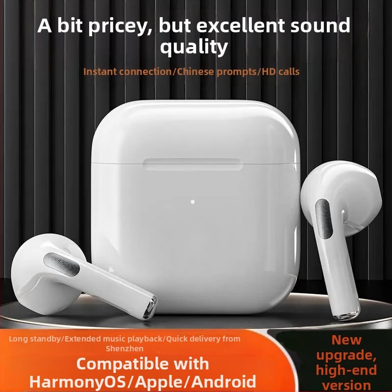 Prave bežične slušalice s polu-uho dizajnom, Bluetooth 5.3, domet 10 m, stereo zvuk, baterija do 4 sati