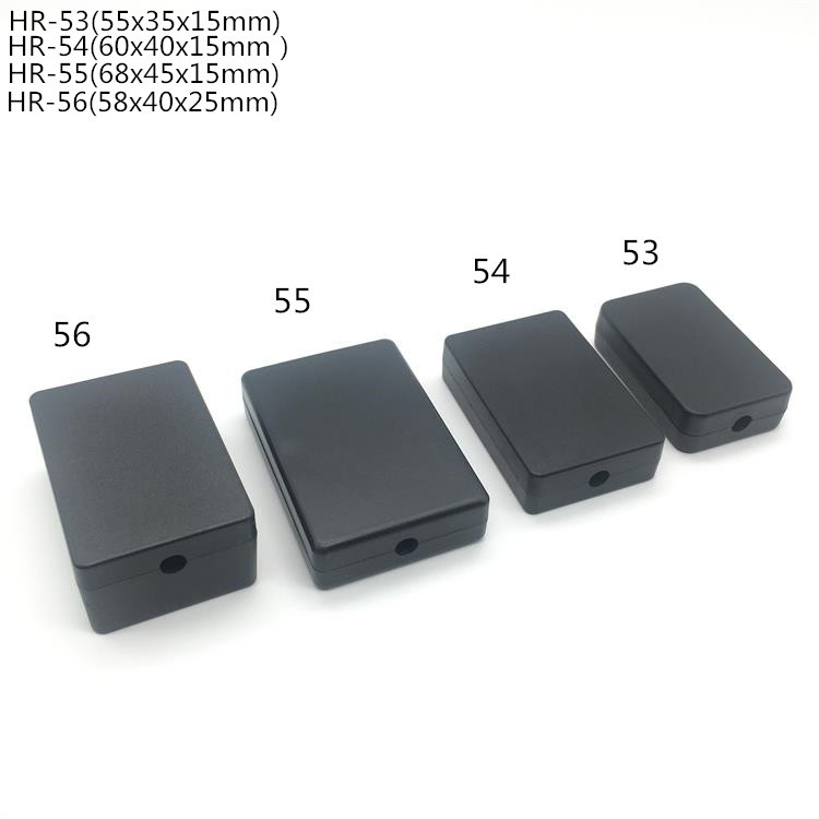 Пластмасов корпус за електронна кутия за PCB с множество отвори — ABS пластмаса, HR-53 / Huarui Dongsheng, електронен корпус, обработка: спрей боя и ситопечат