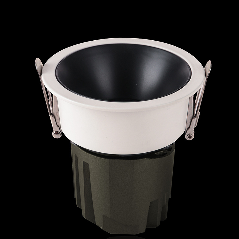 Корпус за тръбен LED прожектор, антиотражаващ downlight, серия C12, алуминиев литейен корпус, прахово боядисана повърхност, без главна лампа