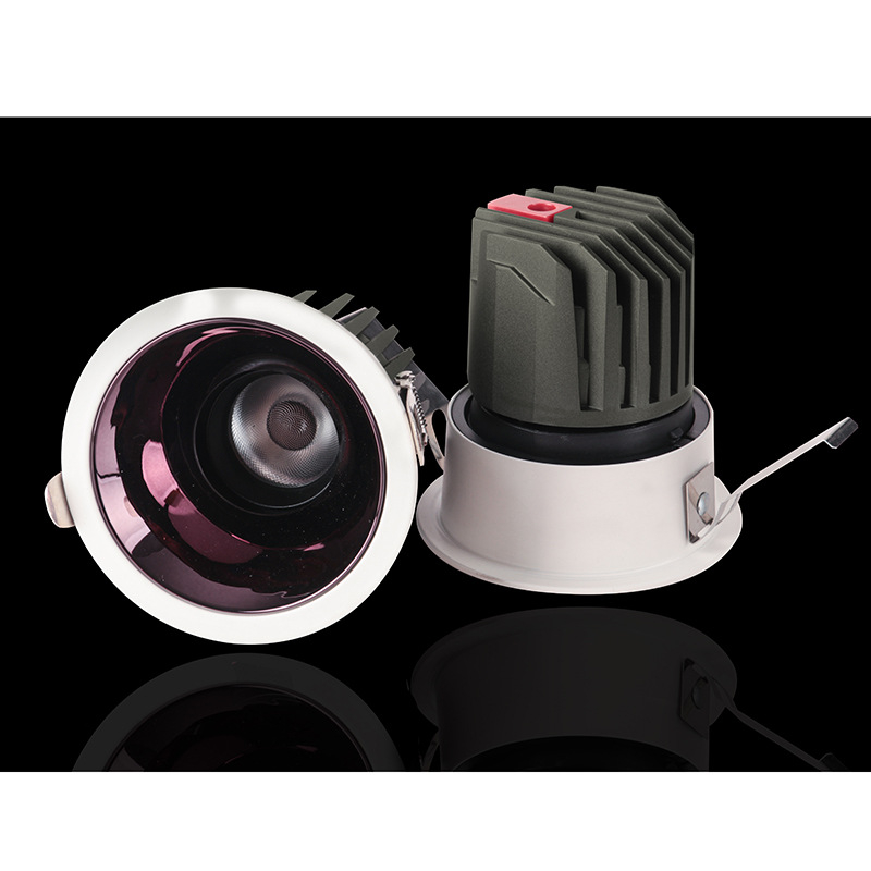 Корпус за тръбен LED прожектор, антиотражаващ downlight, серия C12, алуминиев литейен корпус, прахово боядисана повърхност, без главна лампа