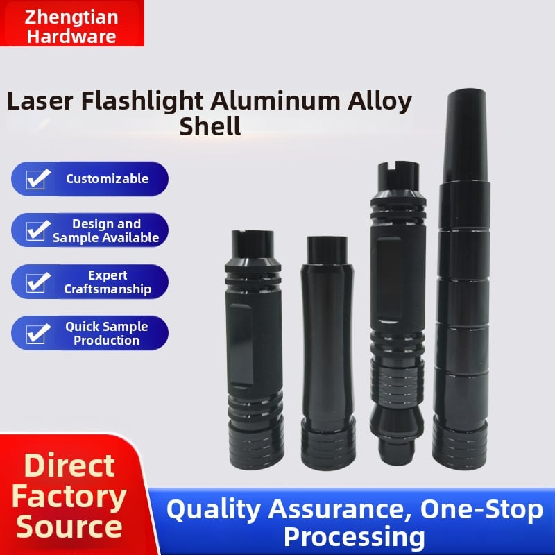 Carcasă pentru lanternă din aliaj de aluminiu, prelucrare CNC, piese ne-standard, precizie mecanică