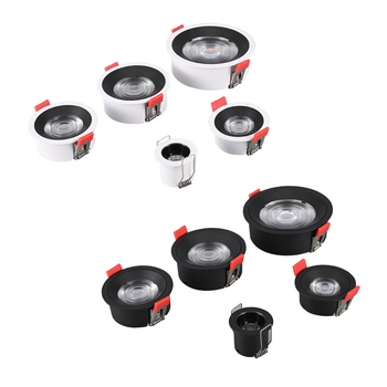 COB serijos LED lubų šviestuvų korpusas iš liejamojo aliuminio, miltelinis dažymas, modeliai COB-55/65/75/95, suderinamas šviesos šaltinis tipas 020