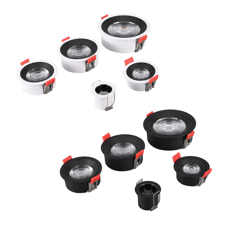 COB serijos LED lubų šviestuvų korpusas iš liejamojo aliuminio, miltelinis dažymas, modeliai COB-55/65/75/95, suderinamas šviesos šaltinis tipas 020