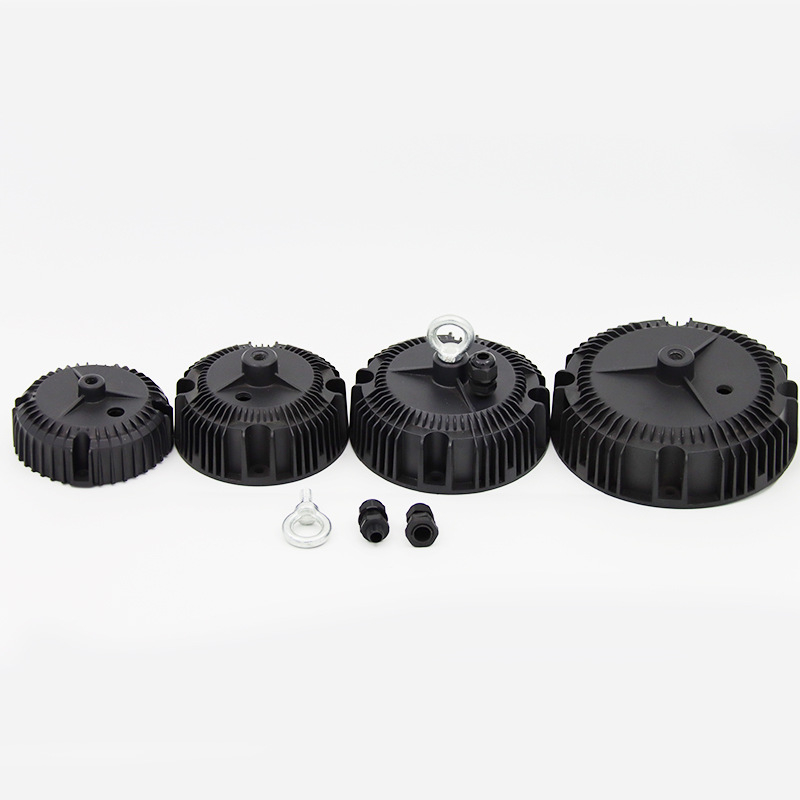 LED kasybos lemputė su UFO aliuminio gaubtu; aliuminio korpusas; šviesos šaltinis: SMD patch; apdorojimo technologija: ekstrusija, formavimas, oksidavimas, pjovimas; pritaikymas pagal užsakymą