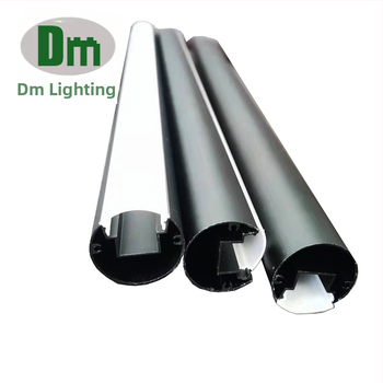 Demi DM295 LED kampinio šviestuvo korpuso rinkinys — aliuminis+PC, juodo oksidavimo paviršius, vidaus atmosferos grindų lempos priedas