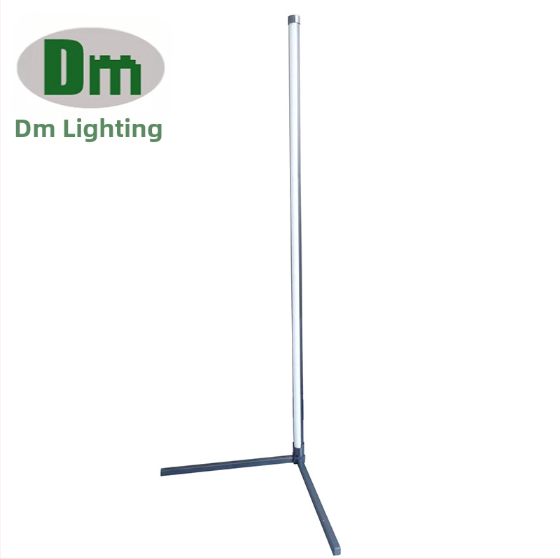 Demi DM295 LED kampinio šviestuvo korpuso rinkinys — aliuminis+PC, juodo oksidavimo paviršius, vidaus atmosferos grindų lempos priedas