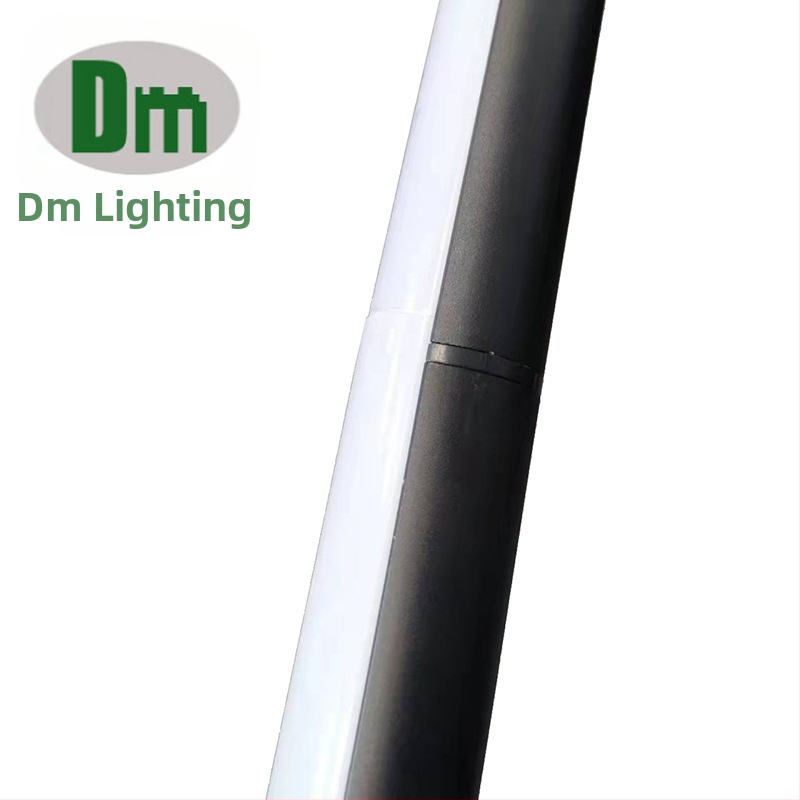 Demi DM295 LED kampinio šviestuvo korpuso rinkinys — aliuminis+PC, juodo oksidavimo paviršius, vidaus atmosferos grindų lempos priedas