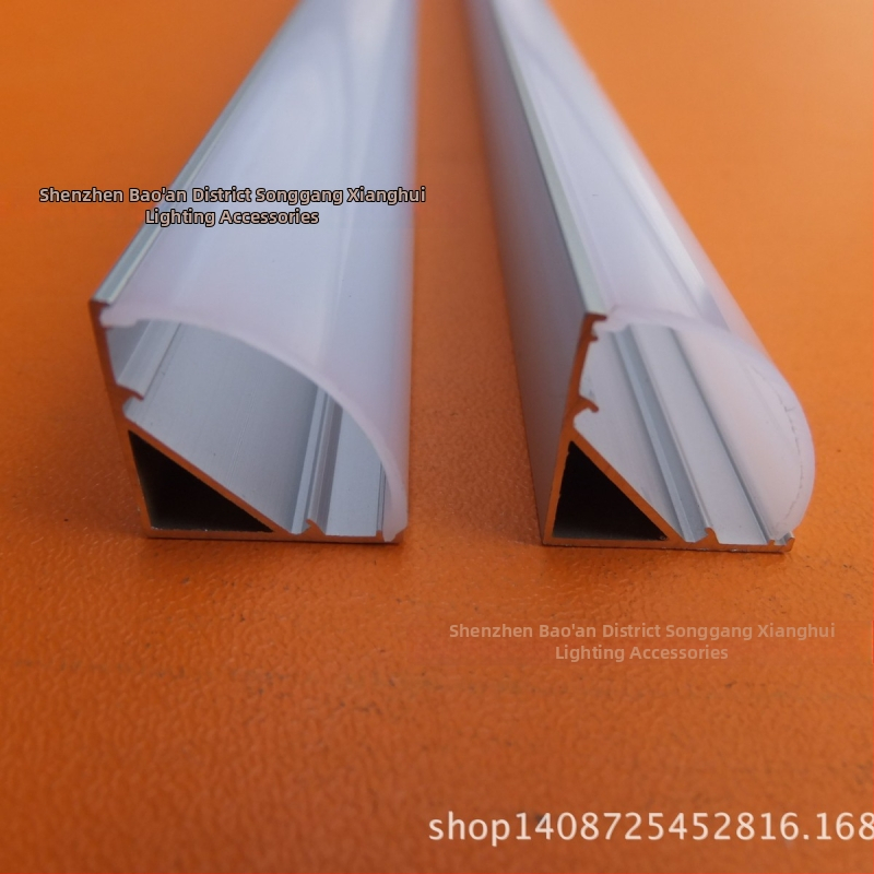 LED juostelės aliuminio kanalas XH-076, 6063-T5, oksidacijos paviršius, skirtas spintelėms