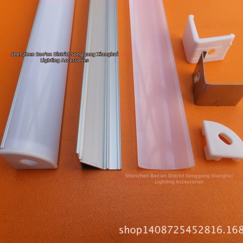 LED juostelės aliuminio kanalas XH-076, 6063-T5, oksidacijos paviršius, skirtas spintelėms