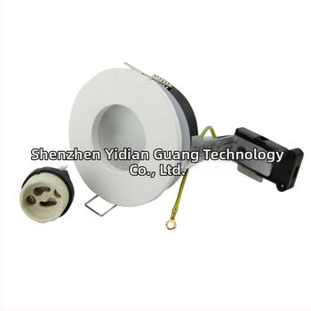 LED Cup laikiklis lubose, IP65 atsparus vandeniui, suderinamas su MR16 ir GU10 lemputėmis, su GU10 jungčių dėžute, korpusas iš cinko lydinio, skylės skersmuo 70 mm