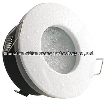 LED Cup laikiklis lubose, IP65 atsparus vandeniui, suderinamas su MR16 ir GU10 lemputėmis, su GU10 jungčių dėžute, korpusas iš cinko lydinio, skylės skersmuo 70 mm