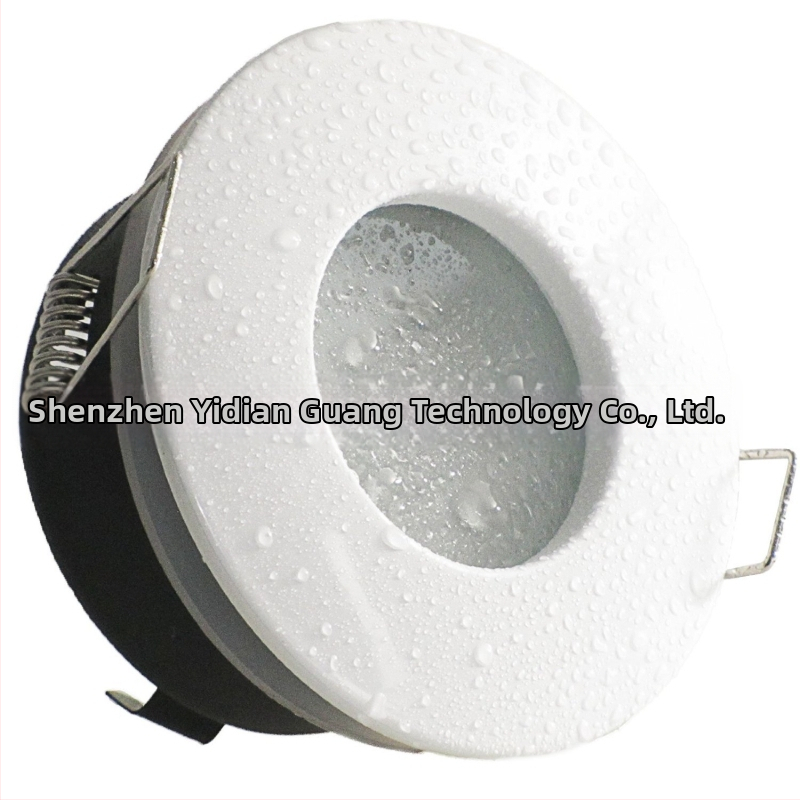 LED Cup laikiklis lubose, IP65 atsparus vandeniui, suderinamas su MR16 ir GU10 lemputėmis, su GU10 jungčių dėžute, korpusas iš cinko lydinio, skylės skersmuo 70 mm