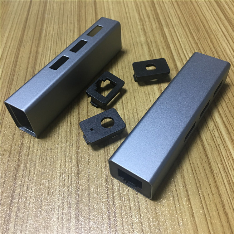 Hub USB cu carcasă din aliaj de aluminiu, 4 porturi — Longzhuo LZ-HDMI HUB, OEM disponibil