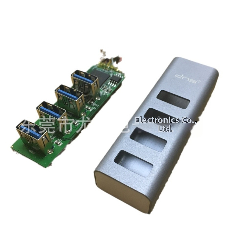 Hub USB cu carcasă din aliaj de aluminiu, 4 porturi — Longzhuo LZ-HDMI HUB, OEM disponibil