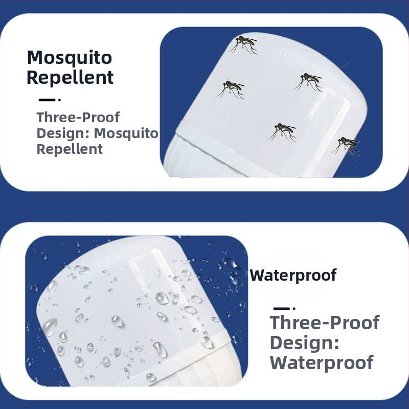 Plastiko dengtas aliuminio T-bubble korpusas LED lempai, PP korpusas, blizgios paviršius, tinka žemai įtampai, aukštam slėgiui ir avarinio įkrovimo naudojimui. Prekė: Zhongshan bilai